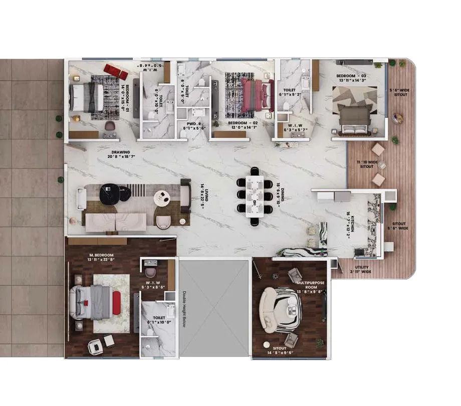 Trilight Rise with 9-4999 Sft- West facing